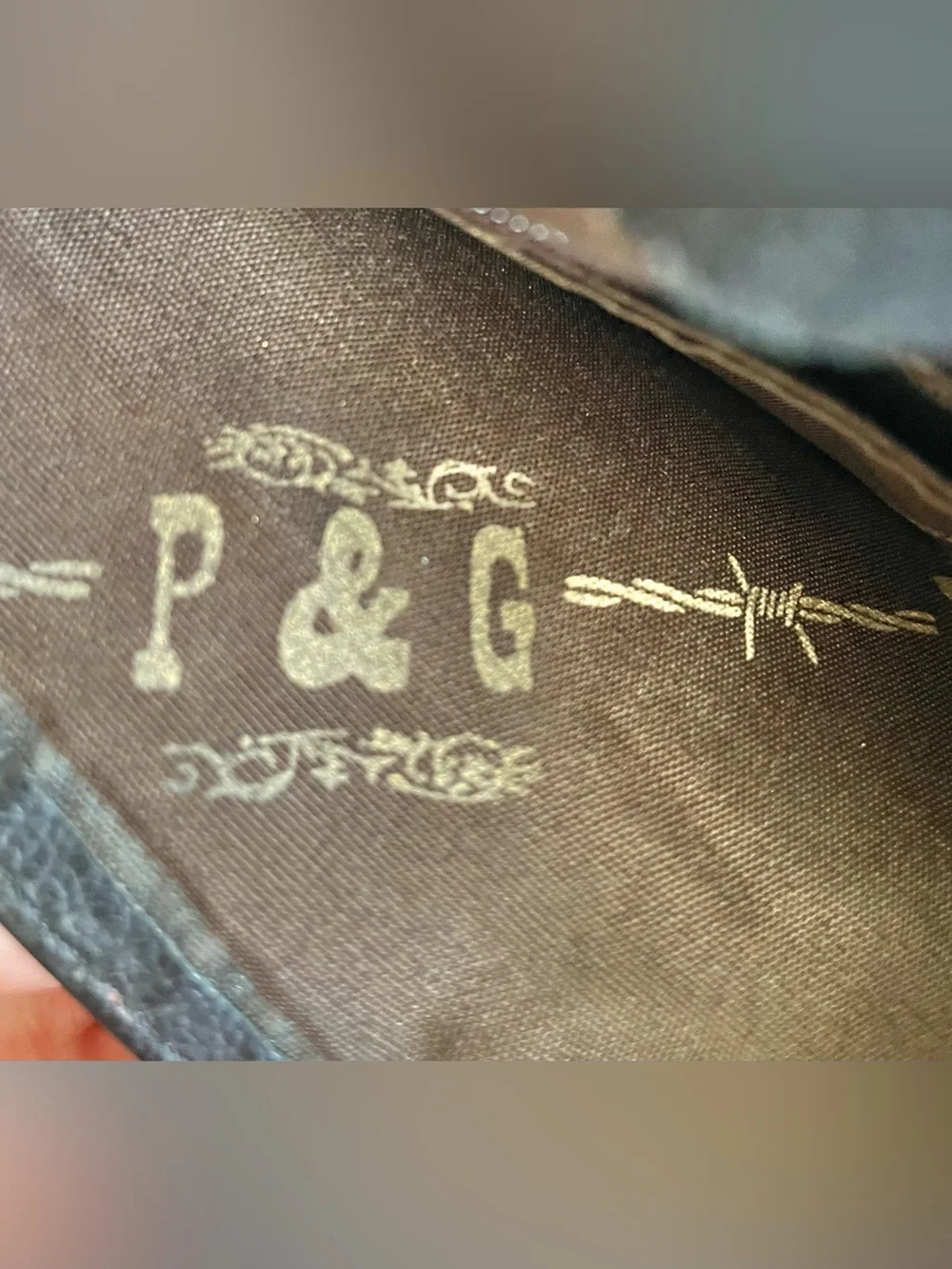 P&G Genuine Leather Tooled Floral Fringe Crossbody Boho Western Bag